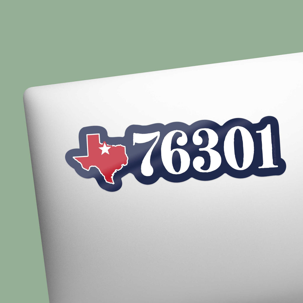 Wichita Falls Texas 76301 Zip Code Sticker