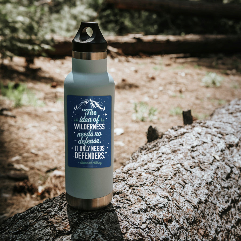 Wilderness Defenders Edward Abbey Quote Sticker
