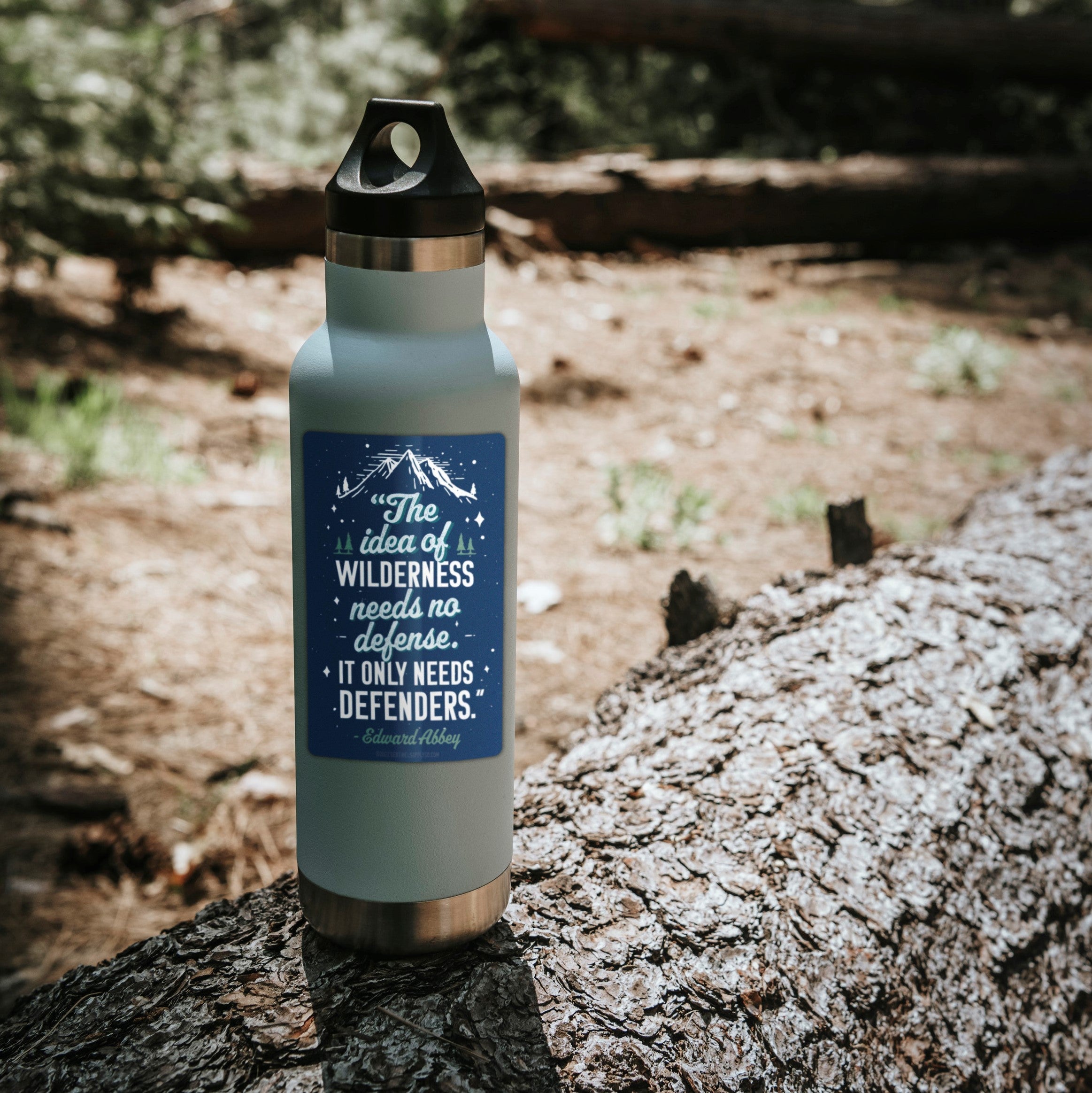 Wilderness Defenders Edward Abbey Quote Sticker