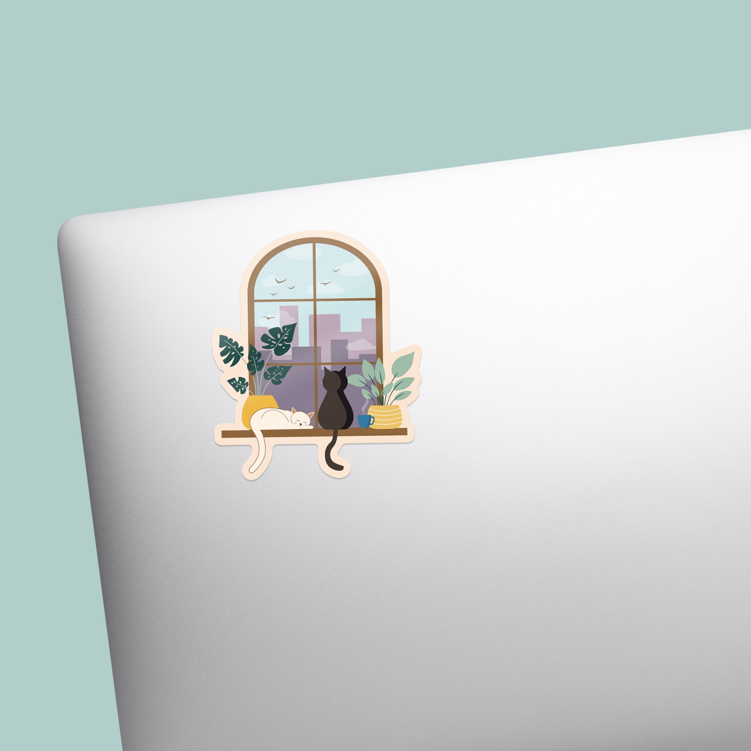 Plants & Window Cats Sticker