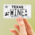 Texas Wine Country License Plate Sticker