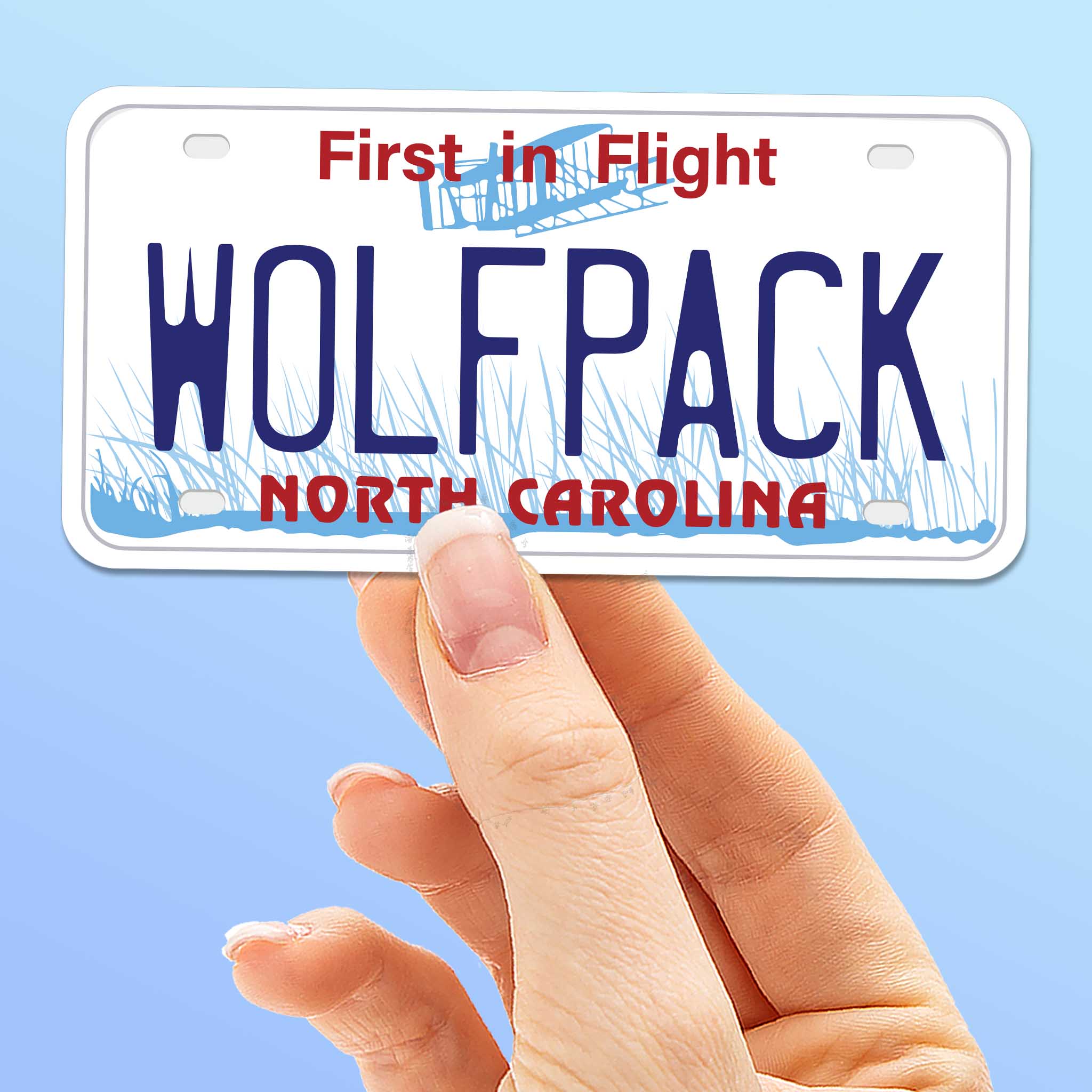 Wolfpack North Carolina License Plate Sticker