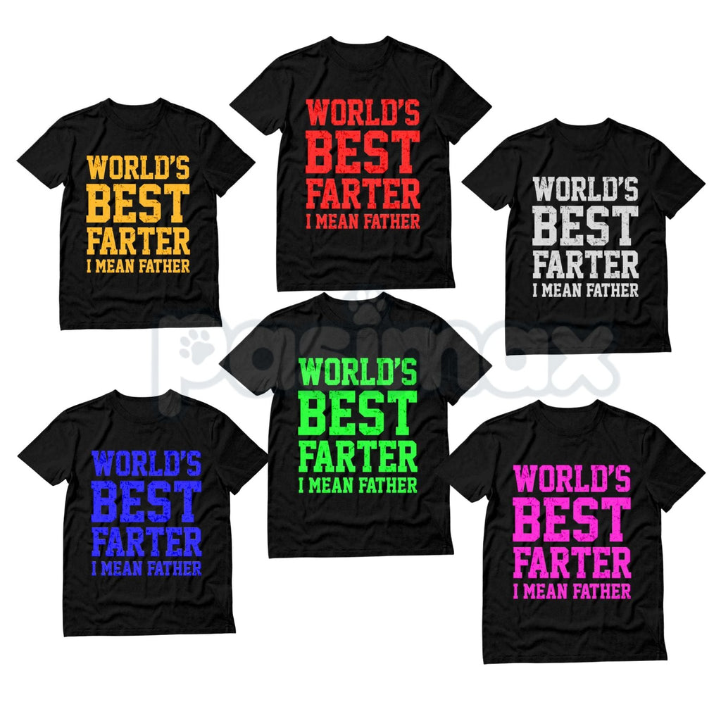 "World Best Farter I Mean Father" Shirt - Funny Gifts for Dad Tee, Crude Father's Day Humor, Fart Joke Men's T-Shirt