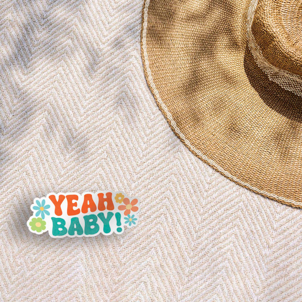 Yeah Baby Funny Movie Quote Sticker