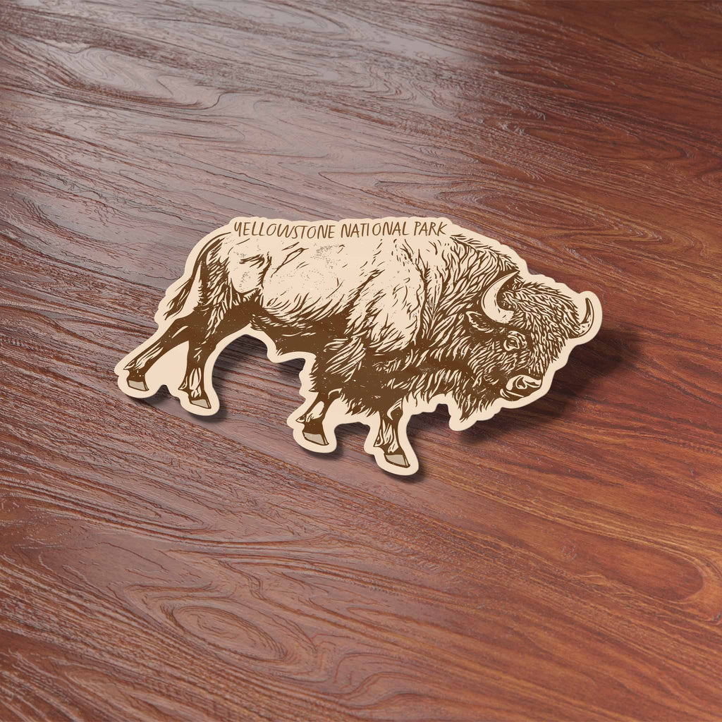 Yellowstone National Park Wyoming Buffalo Sticker
