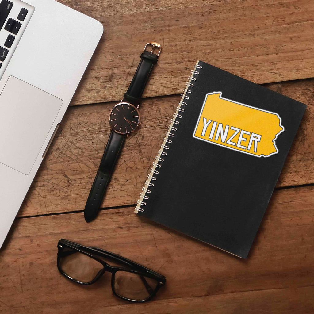 Yinzer Pittsburgh Sticker - Yellow PGH Pennsylvania Decal