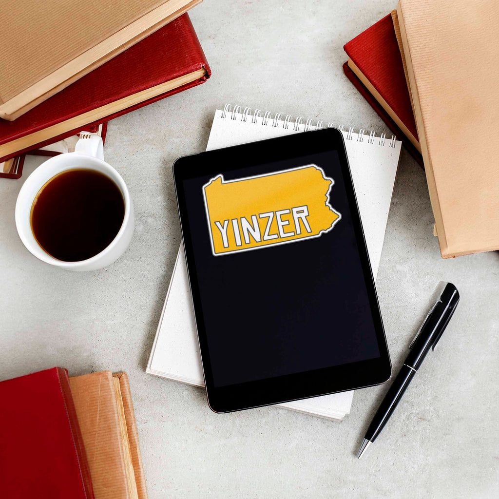 Yinzer Pittsburgh Sticker - Yellow PGH Pennsylvania Decal