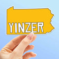 Yinzer Pittsburgh Sticker - Yellow PGH Pennsylvania Decal
