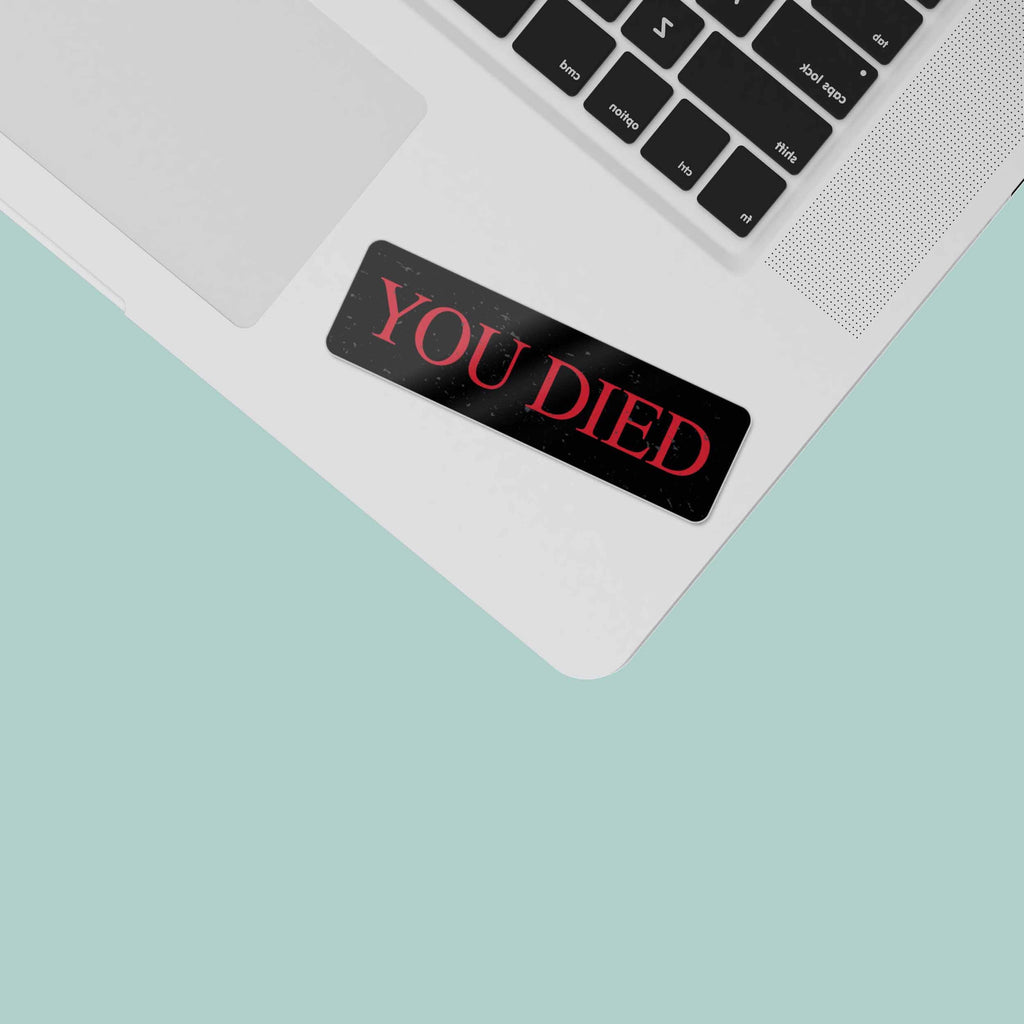 You Died Funny Souls Gaming Sticker