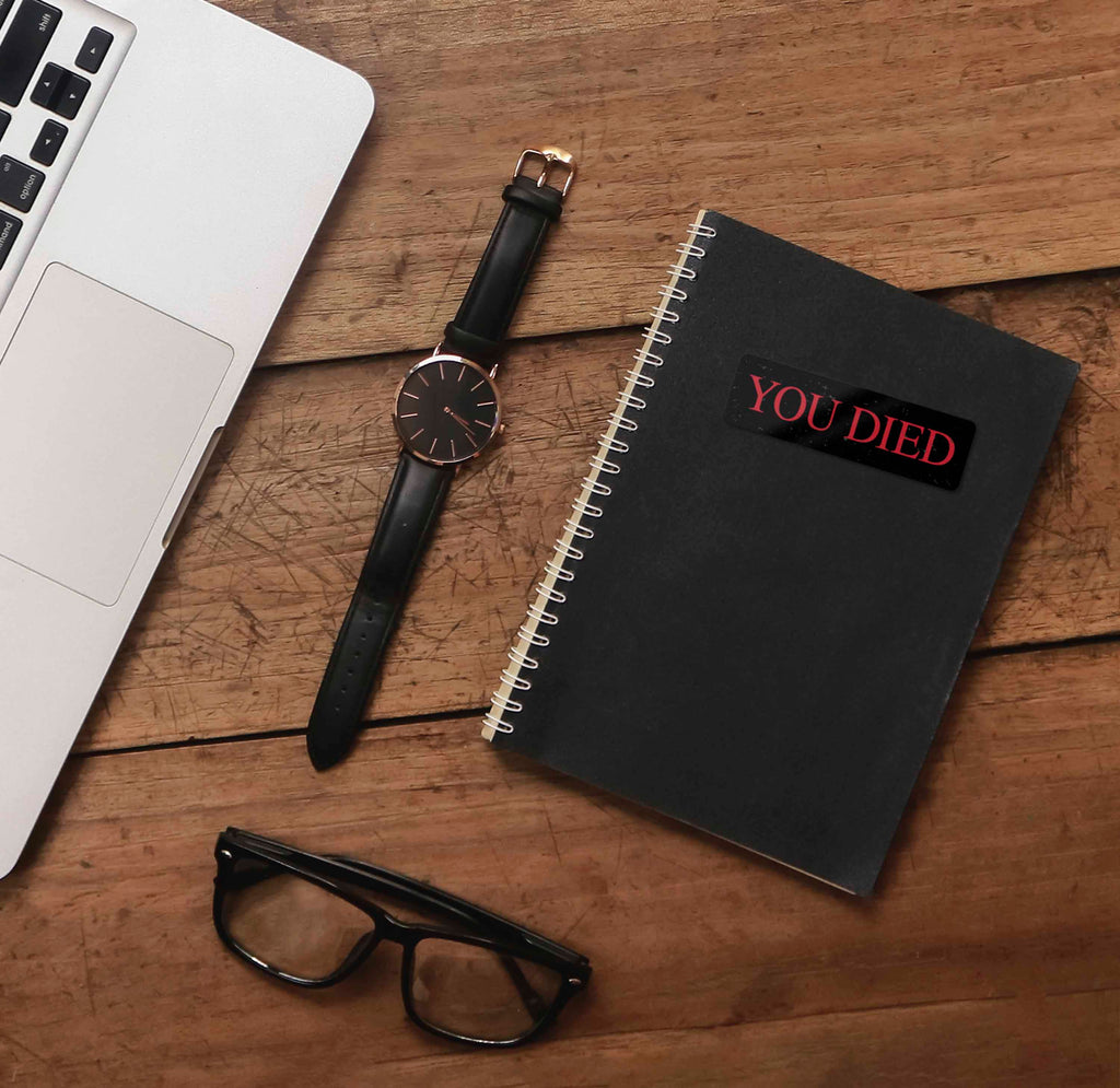 You Died Funny Souls Gaming Sticker