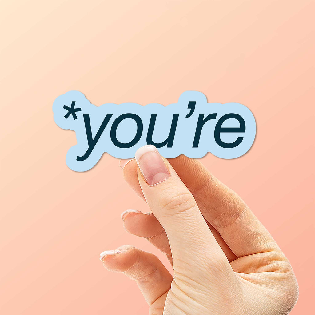 You're Sticker for Hydroflask - Funny Grammar Decals