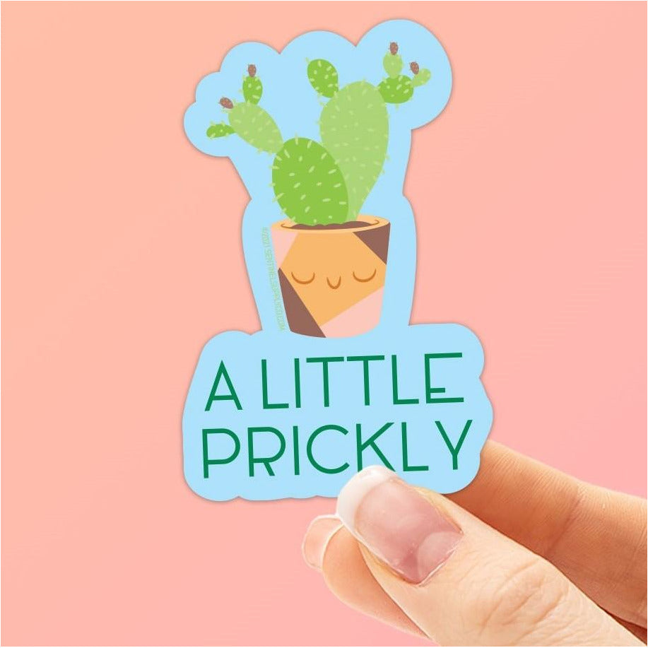 A Little Prickly Cute Cactus Sticker
