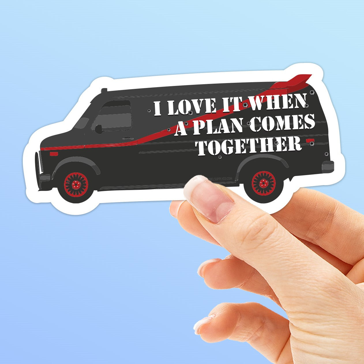 A Team Van TV Quote Sticker