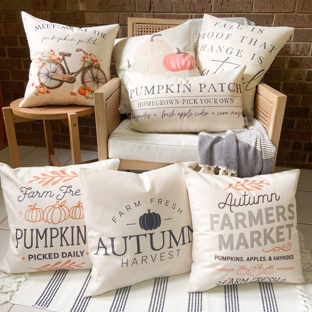 Pumpkin Patch Pillow Cover 12x20 inch