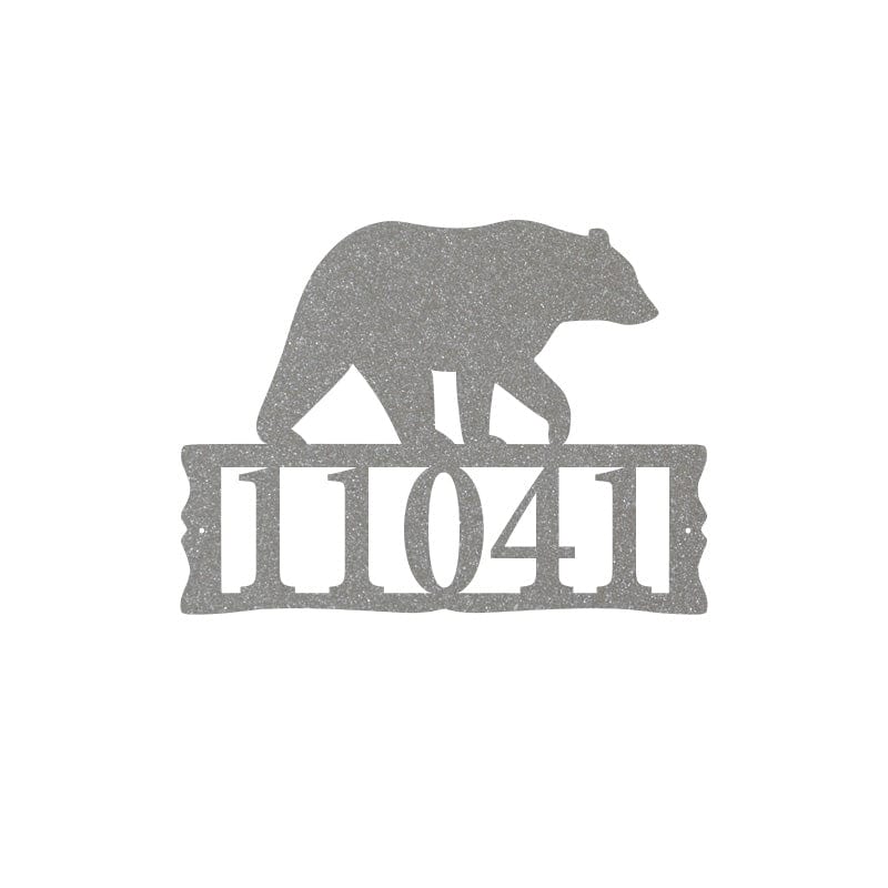 Bear Metal Address Plaque