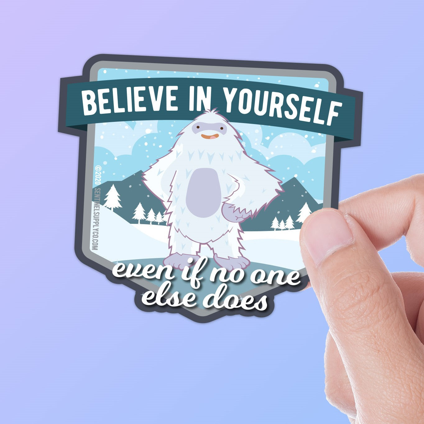 Yeti Believe in Yourself Vinyl Sticker