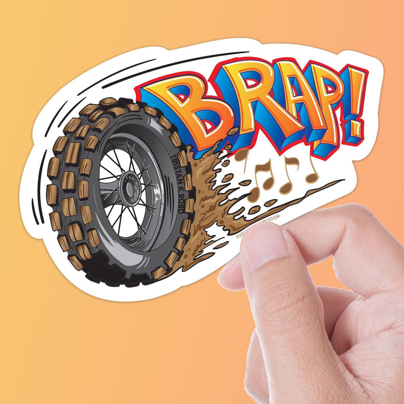 BRAP Off Road Motorcycle Sticker