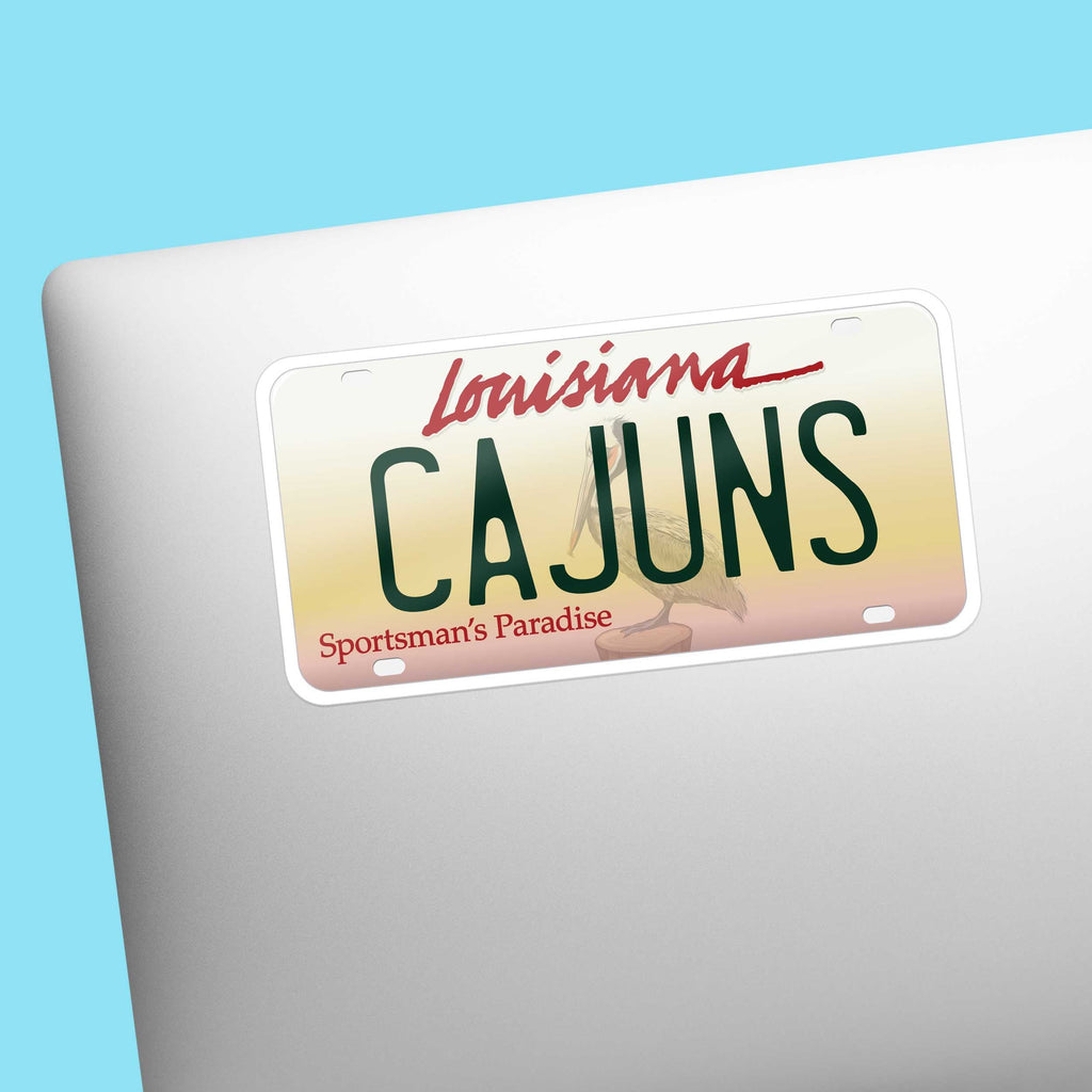Cajuns Louisiana License Plate Sticker
