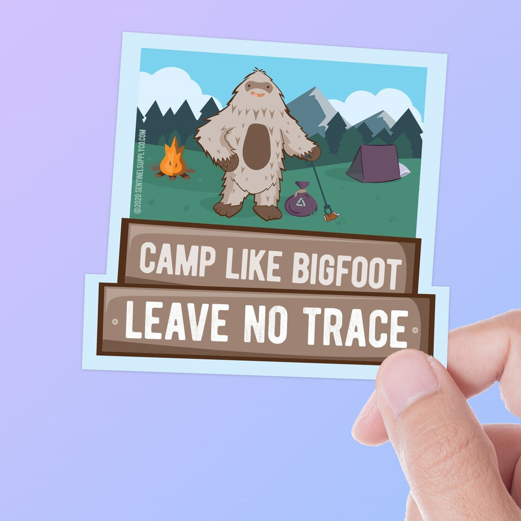 Camp Like Bigfoot Leave No Trace Sticker