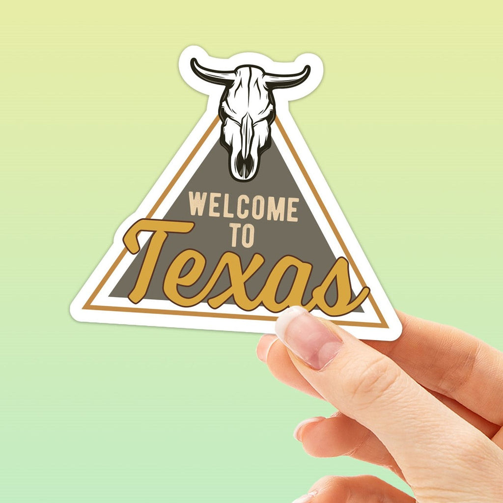 Welcome to Texas Cattle Skull Sticker