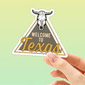 Welcome to Texas Cattle Skull Sticker
