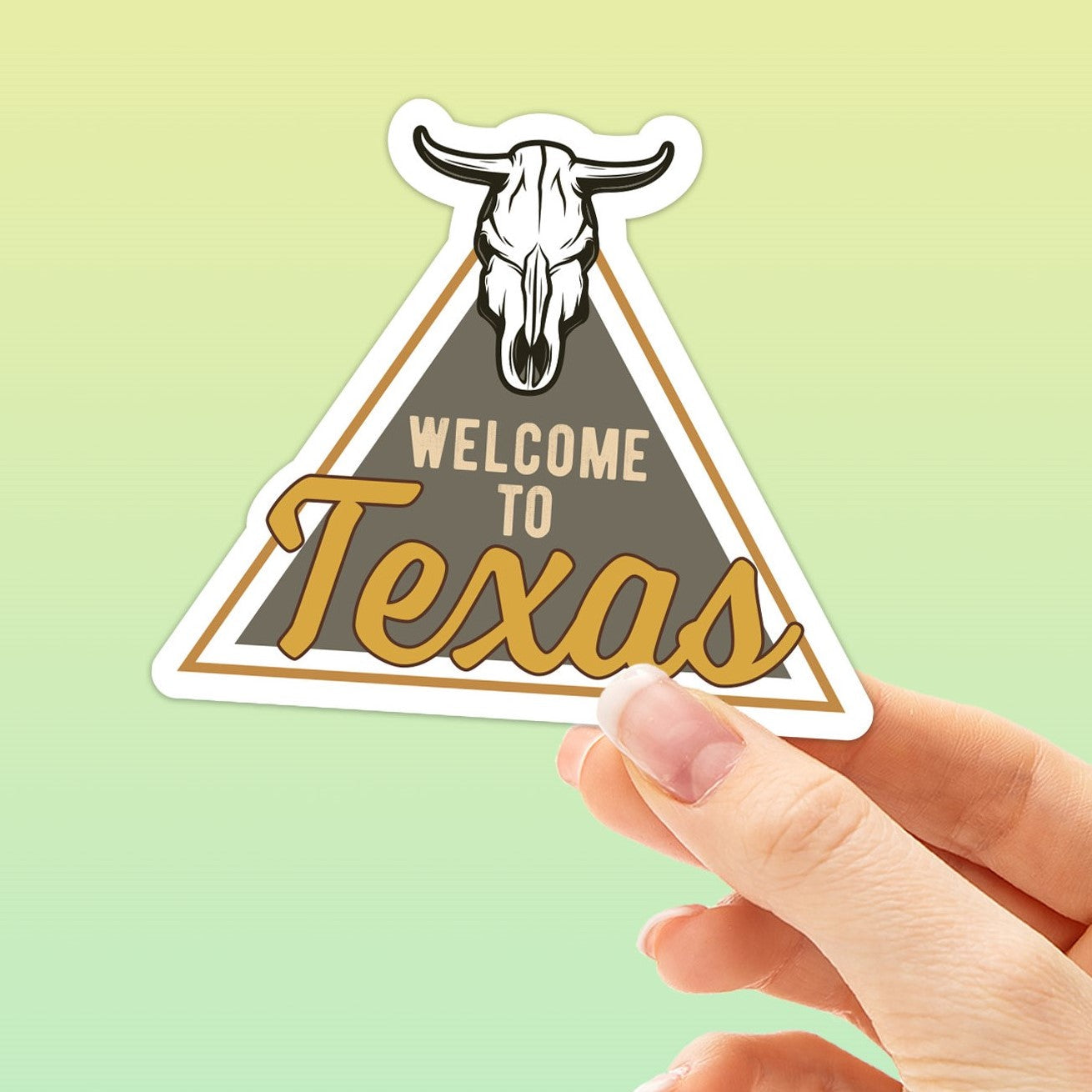Welcome to Texas Cattle Skull Sticker
