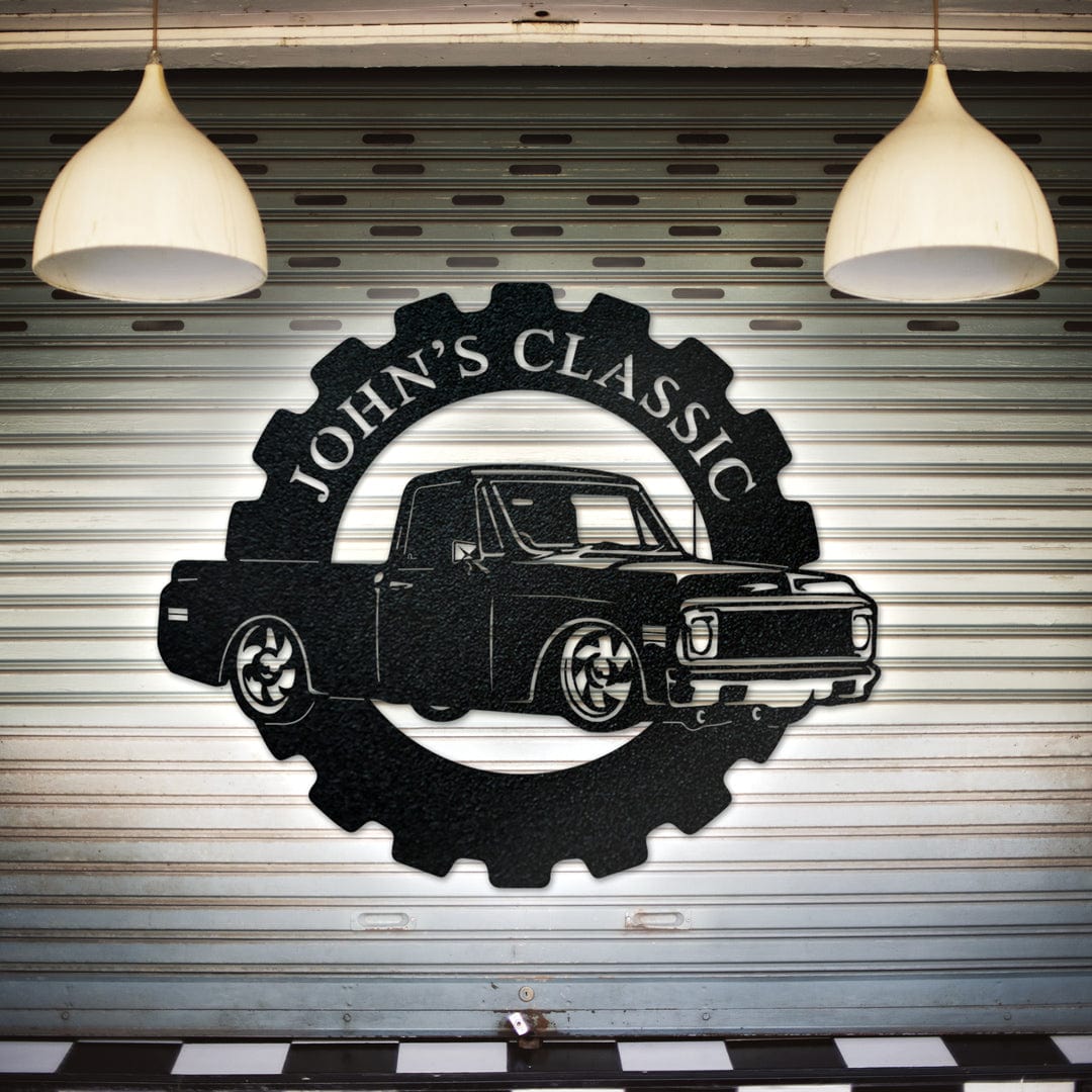Chevy Classic Truck - Metal Car Collection Sign