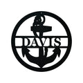 Circle Anchor Monogram Sign
