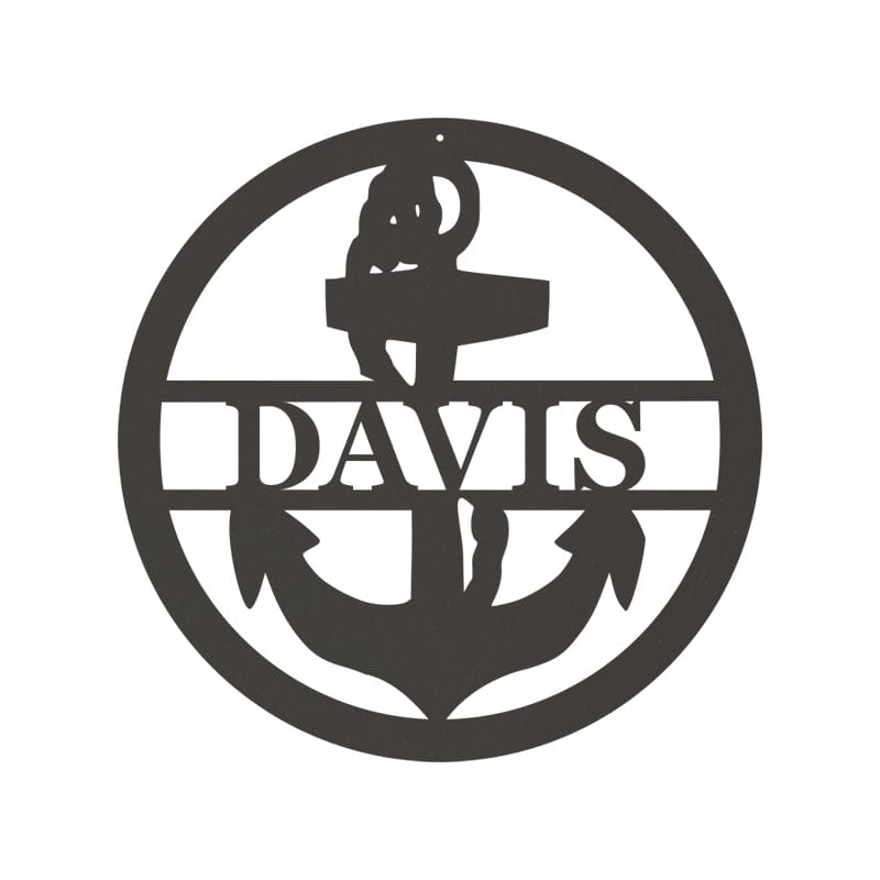 Circle Anchor Monogram Sign
