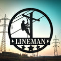 Lineman Metal Sign - Custom Personalized Electric Line Worker Gift | Durable Powder Coated