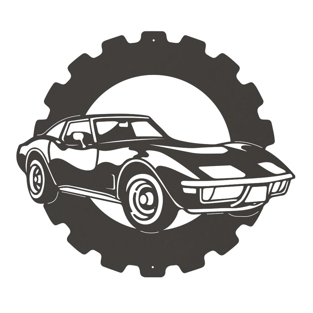 Corvette Classic Car - Metal Car Collection Sign