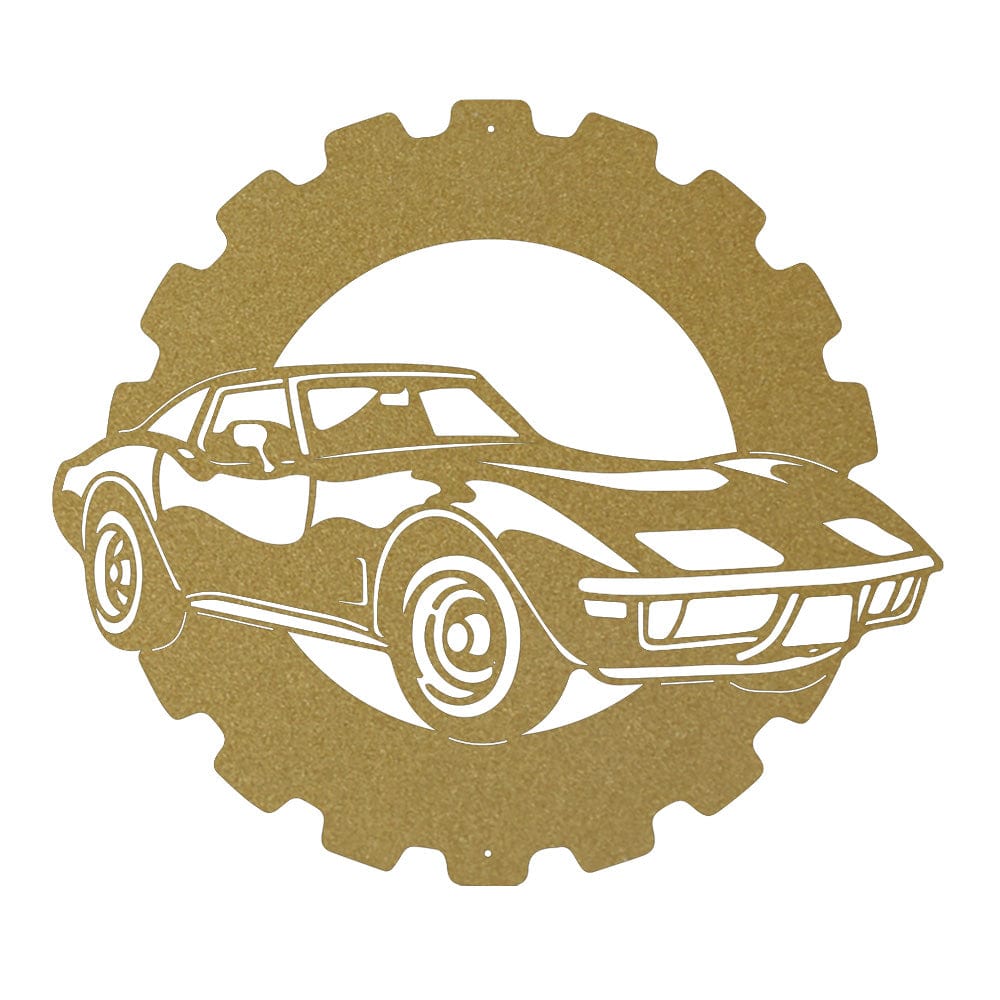 Corvette Classic Car - Metal Car Collection Sign