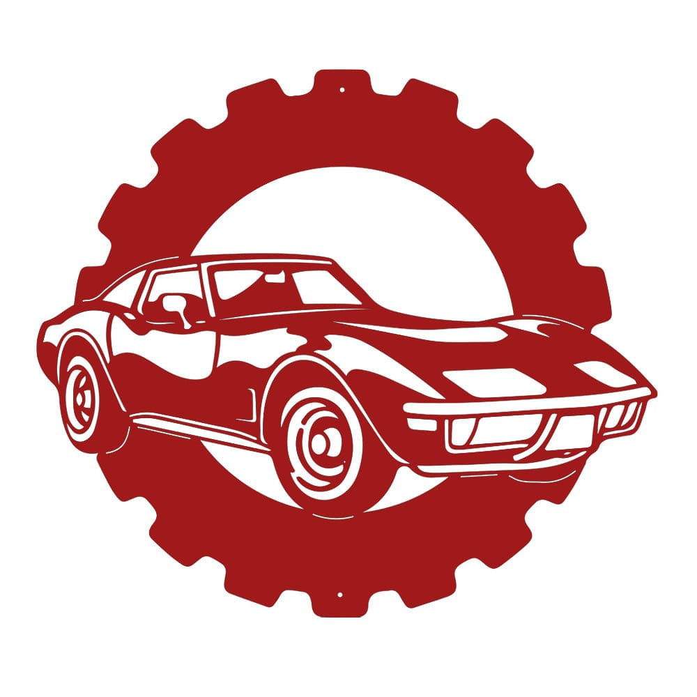 Corvette Classic Car - Metal Car Collection Sign