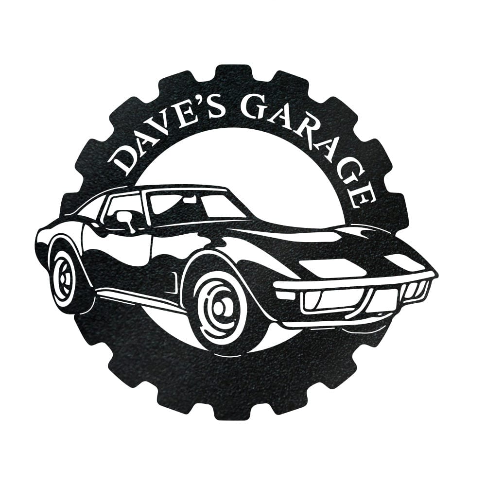 Corvette Classic Car - Metal Car Collection Sign