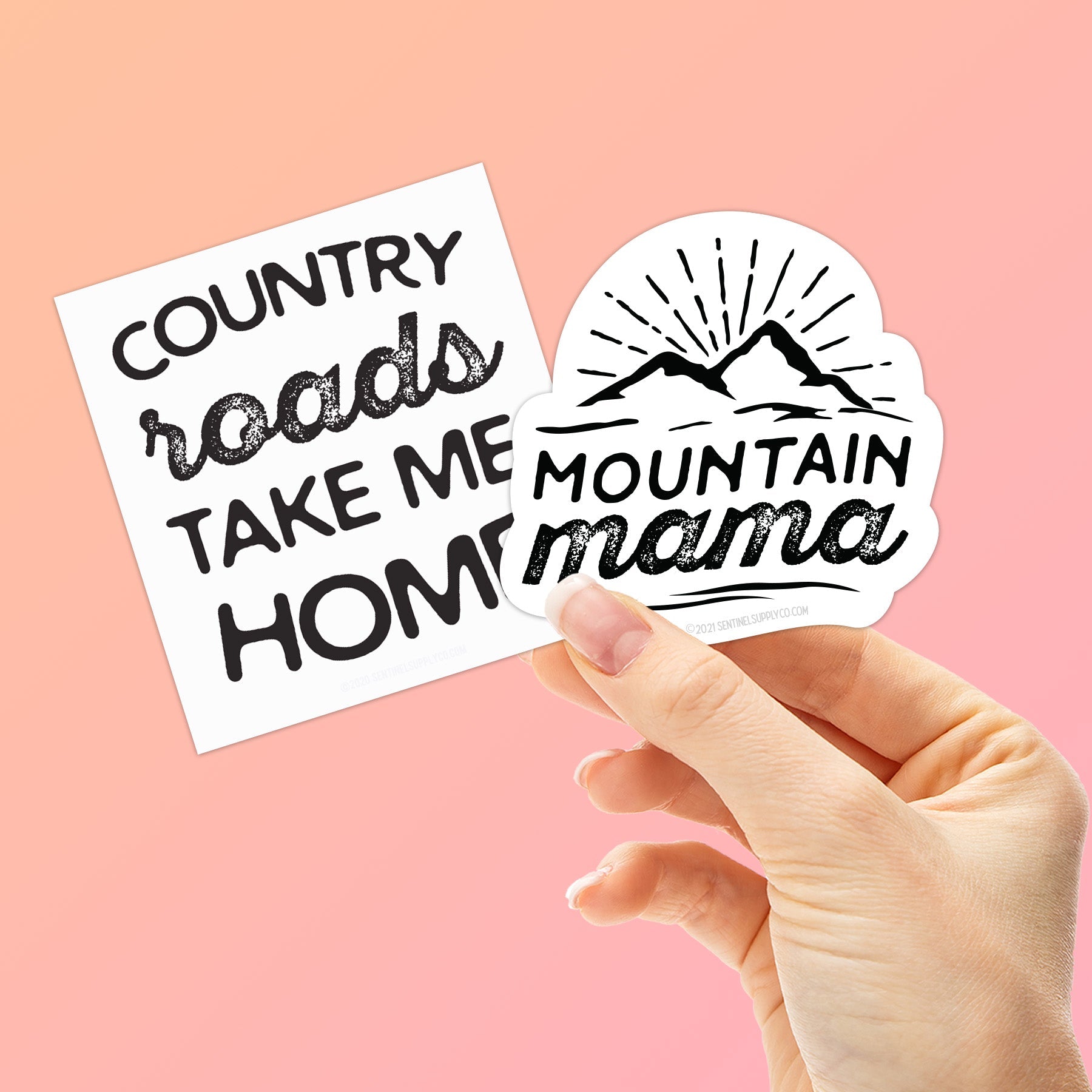 Country Roads Sticker Set of 2