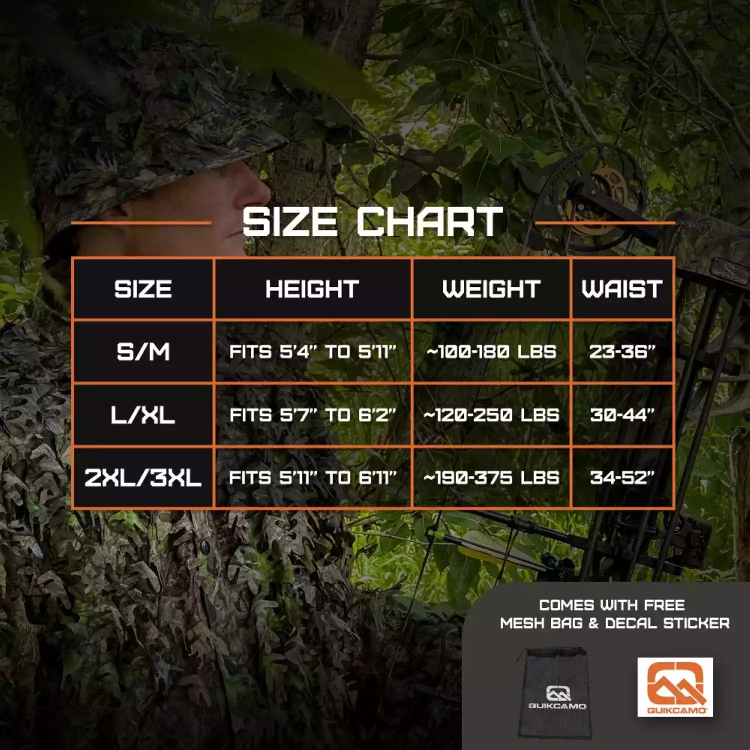 3D Leafy Camo Suits and Hoodies, Mossy Oak Patterns