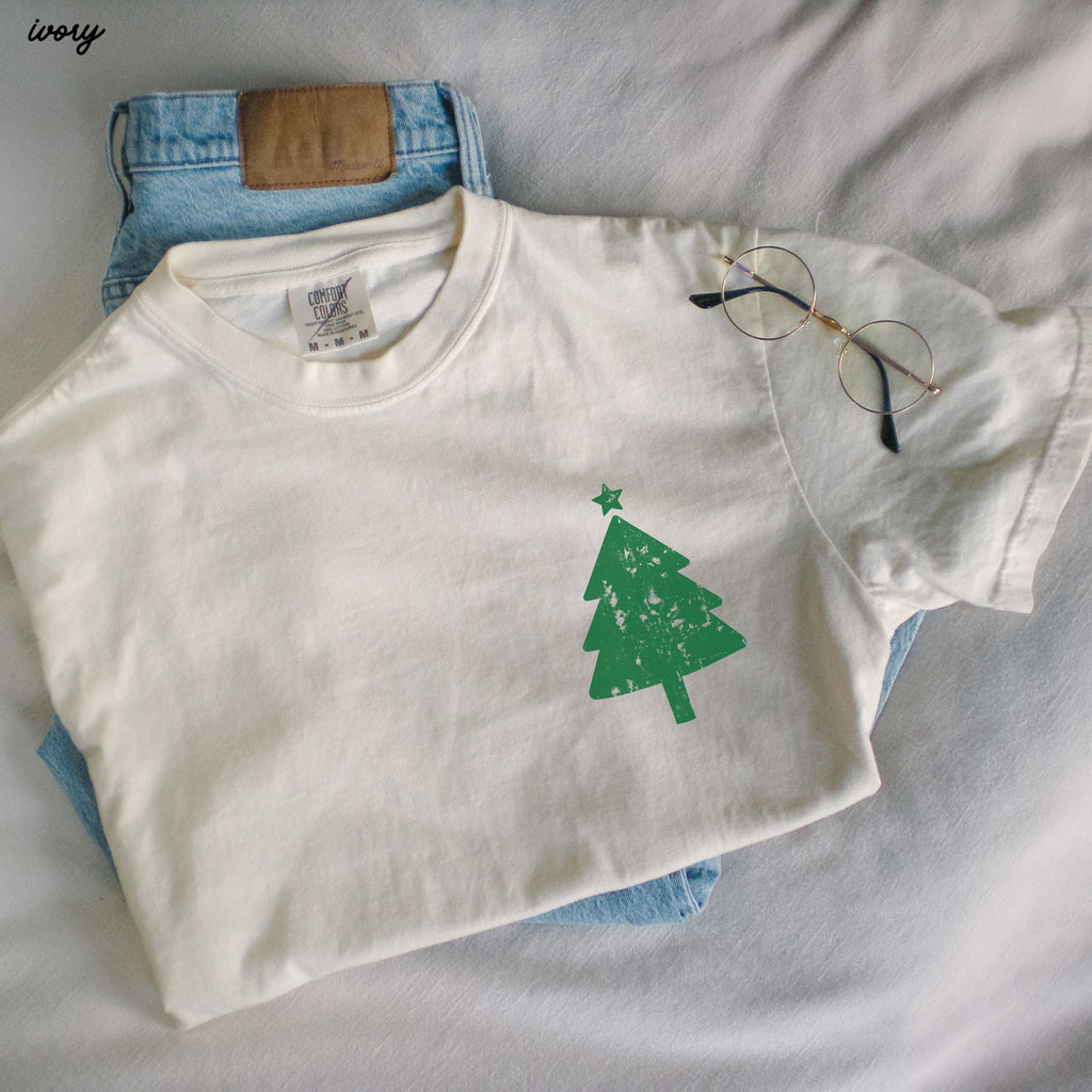 Xmas Tree Pocket Tee *7 Colors (S-3X)