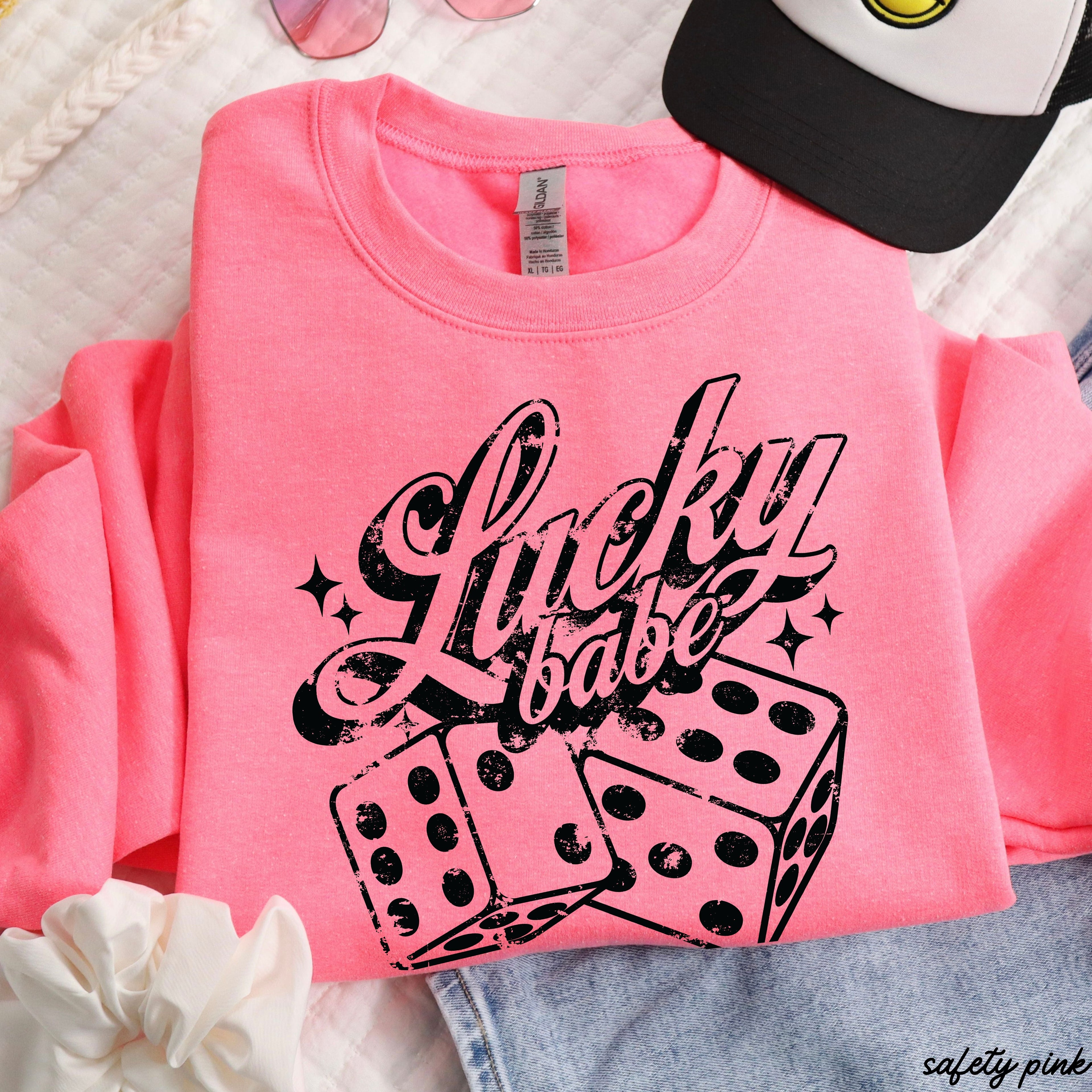 Lucky Babe Dice Sweatshirt *8 Colors (S-3X)