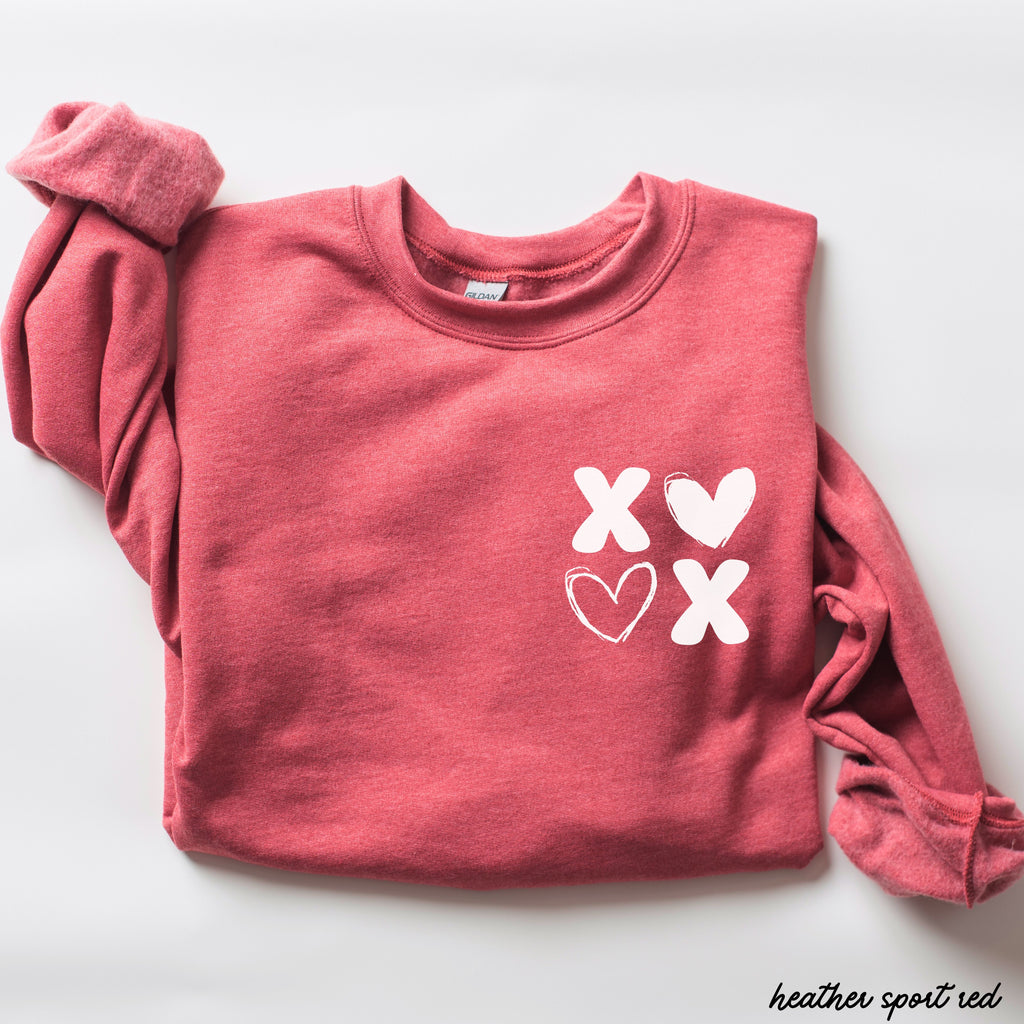 Pocket XOXO Sweatshirt *8 Colors (S-3X)