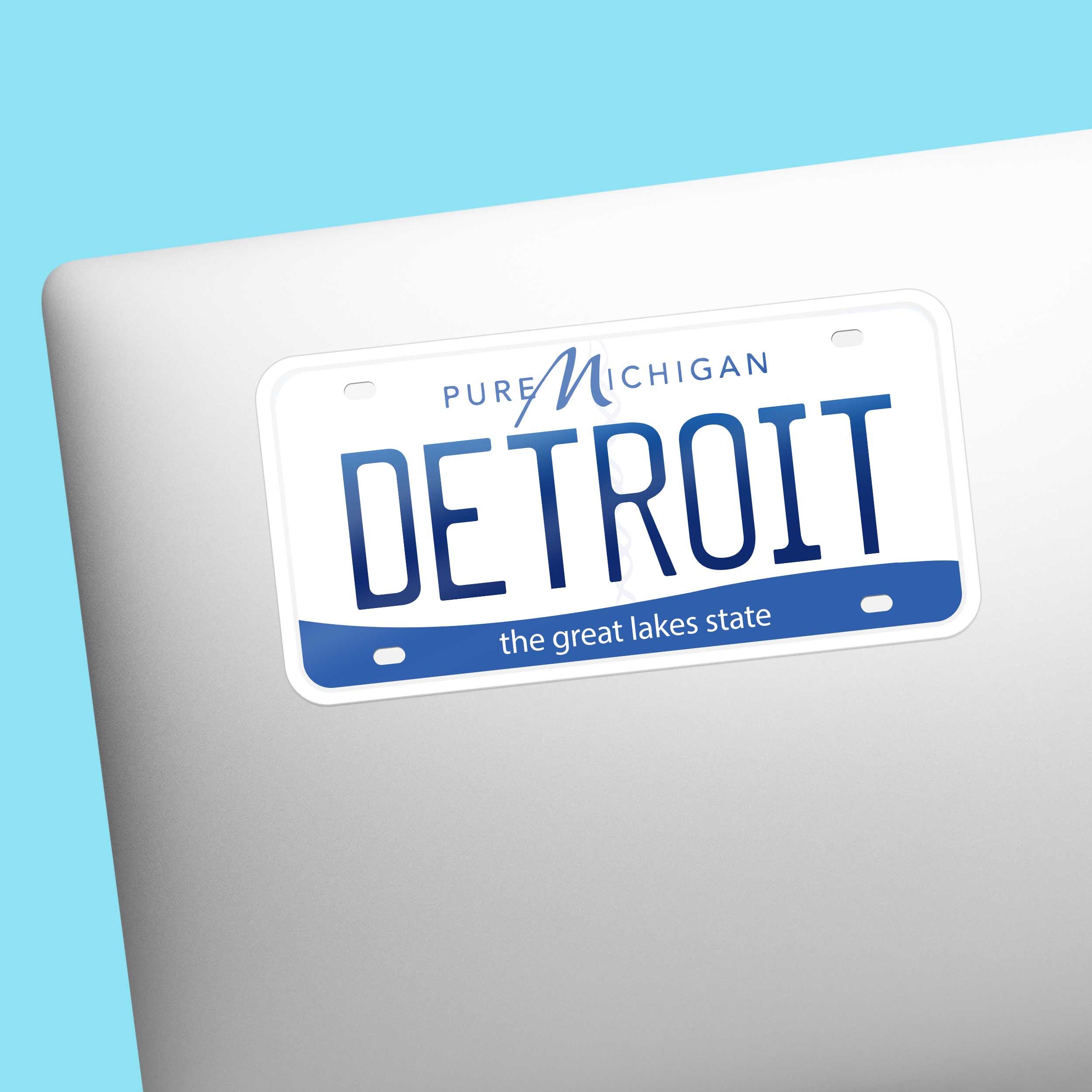 Michigan License Plate Sticker - Choose from 10+ MI Cities & Saying Decals
