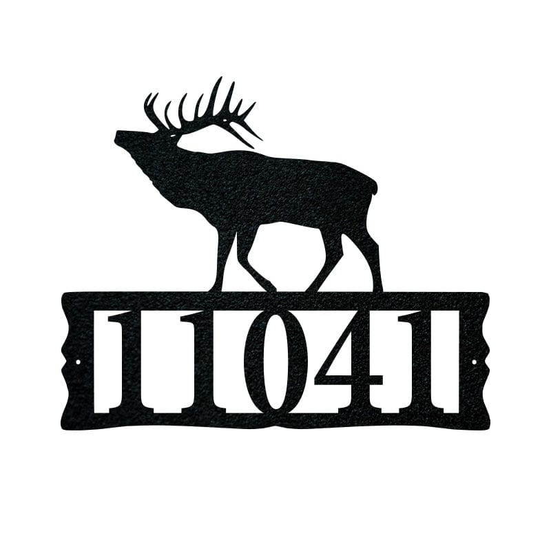 Elk Metal Address Plaque