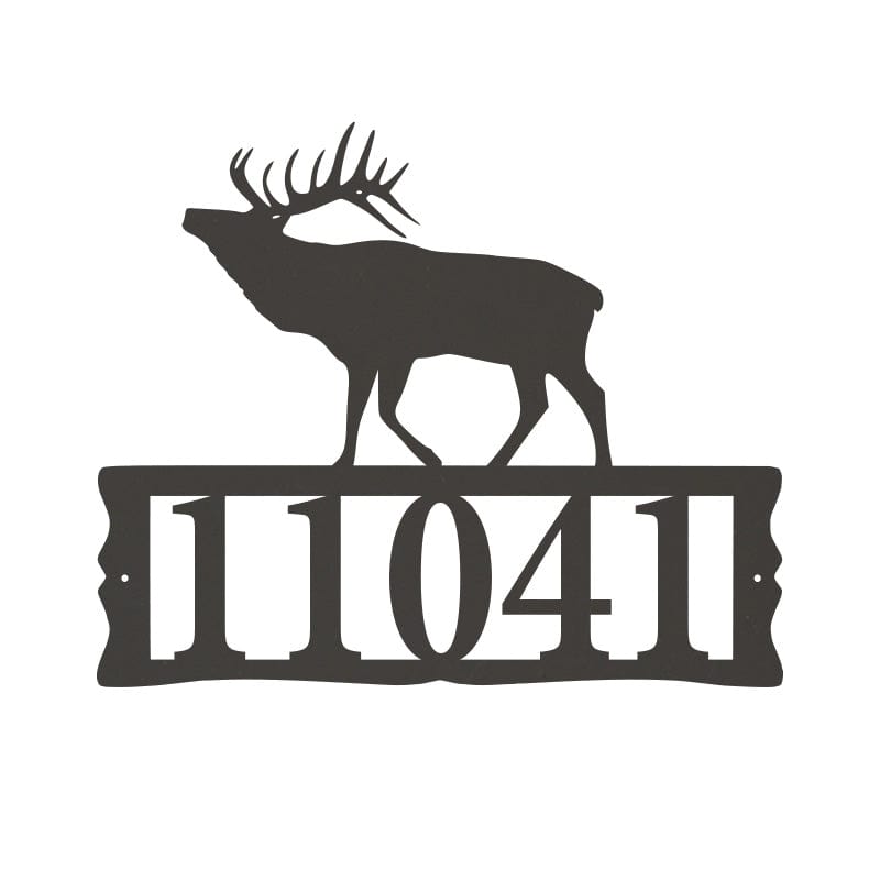 Elk Metal Address Plaque