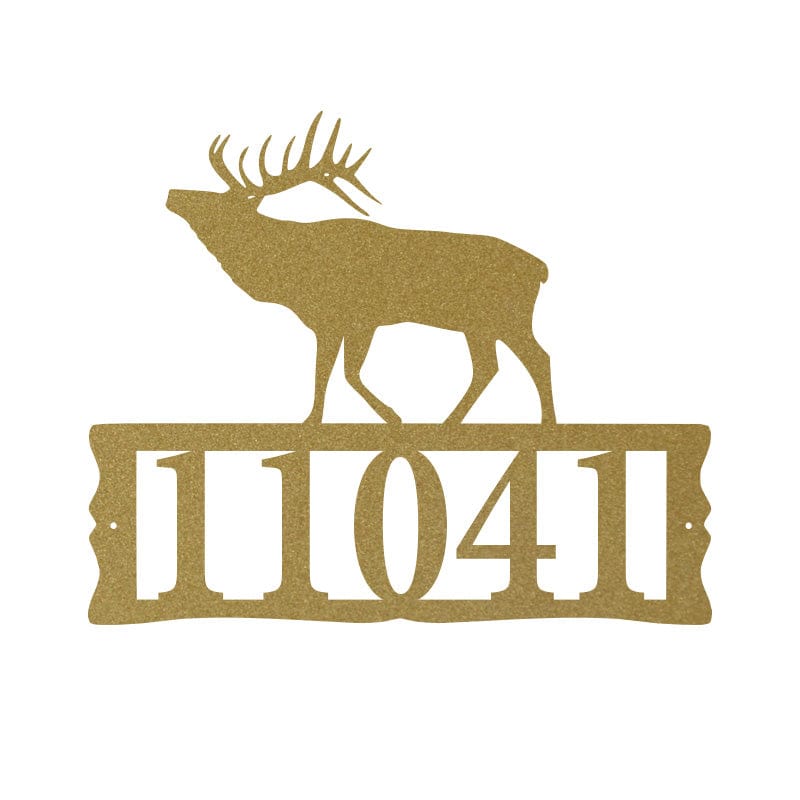 Elk Metal Address Plaque