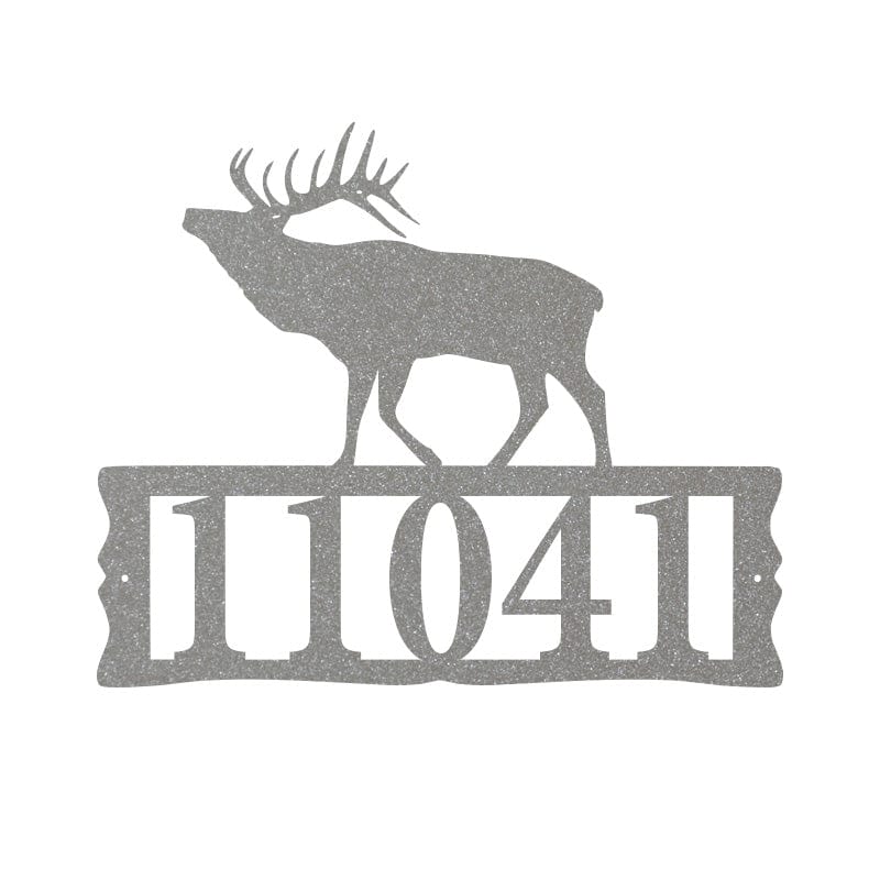 Elk Metal Address Plaque