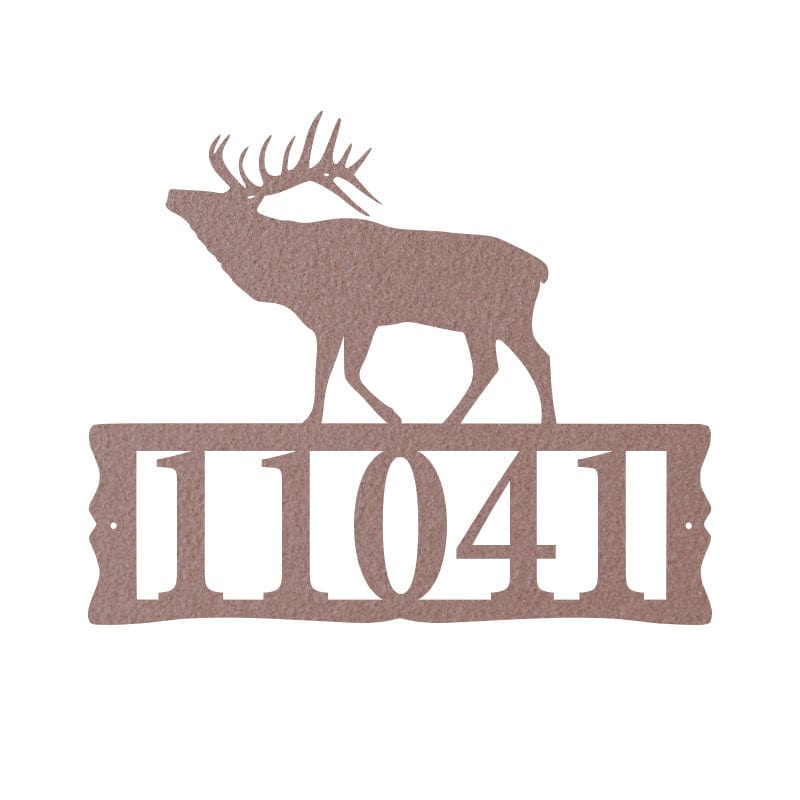 Elk Metal Address Plaque