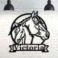 Farm Horse and Pony Personalized Metal Sign