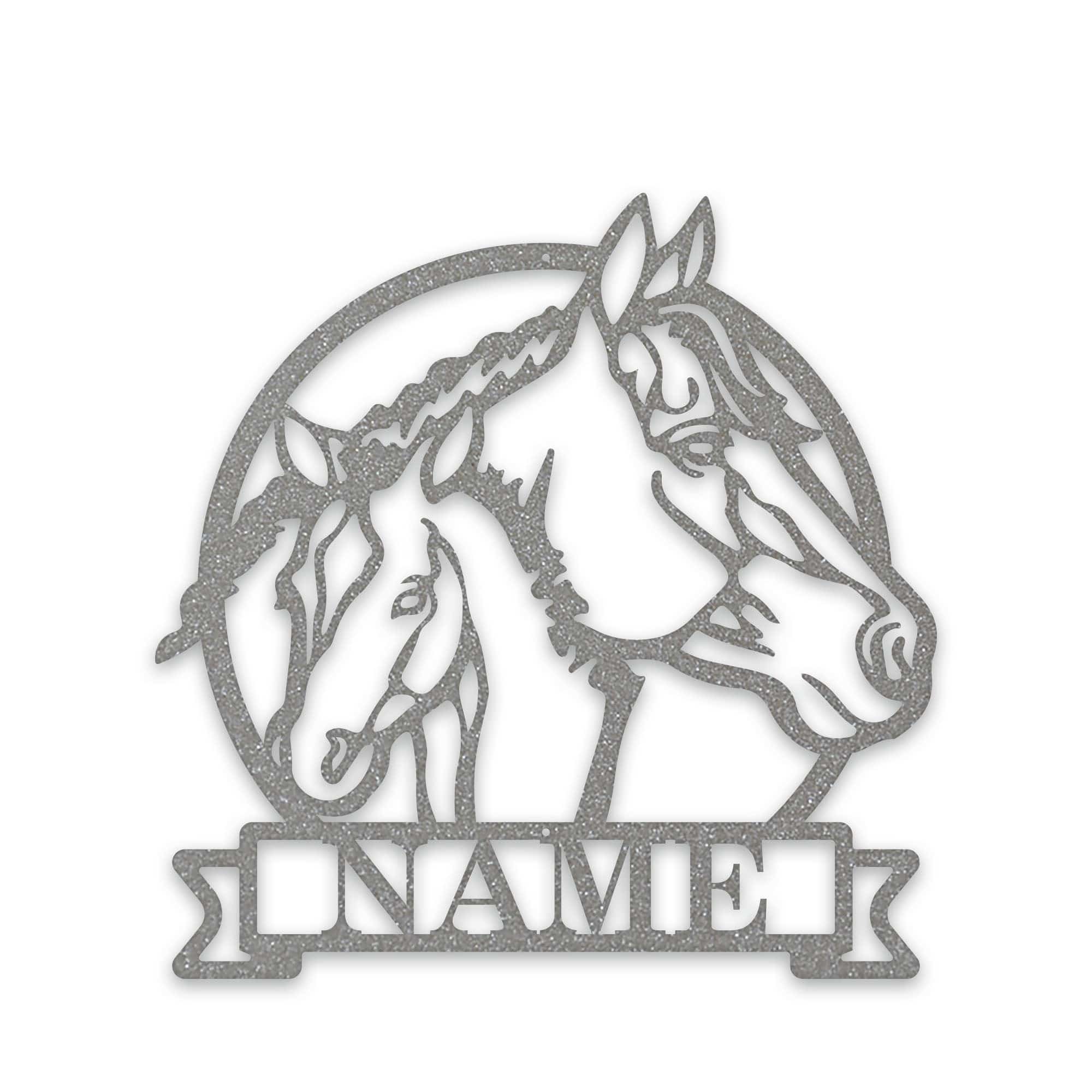 Farm Horse and Pony Personalized Metal Sign
