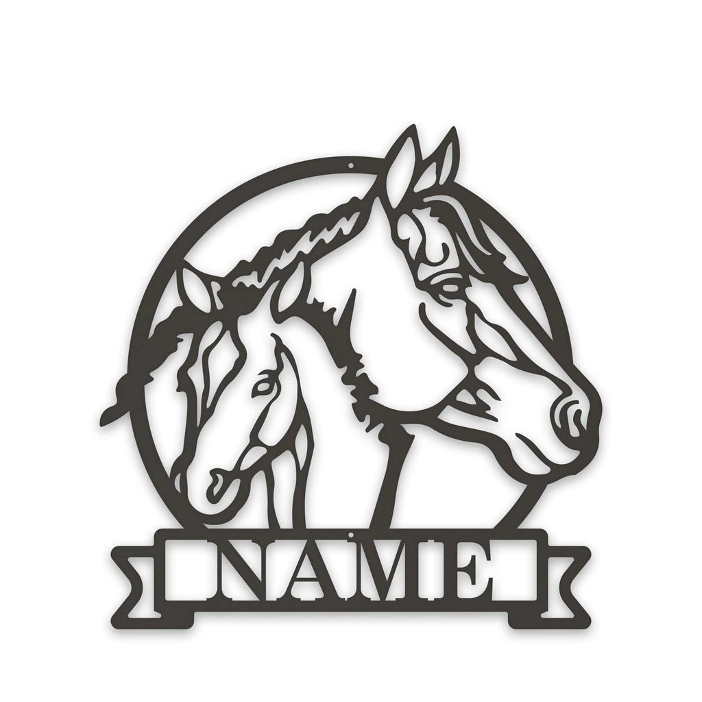 Farm Horse and Pony Personalized Metal Sign
