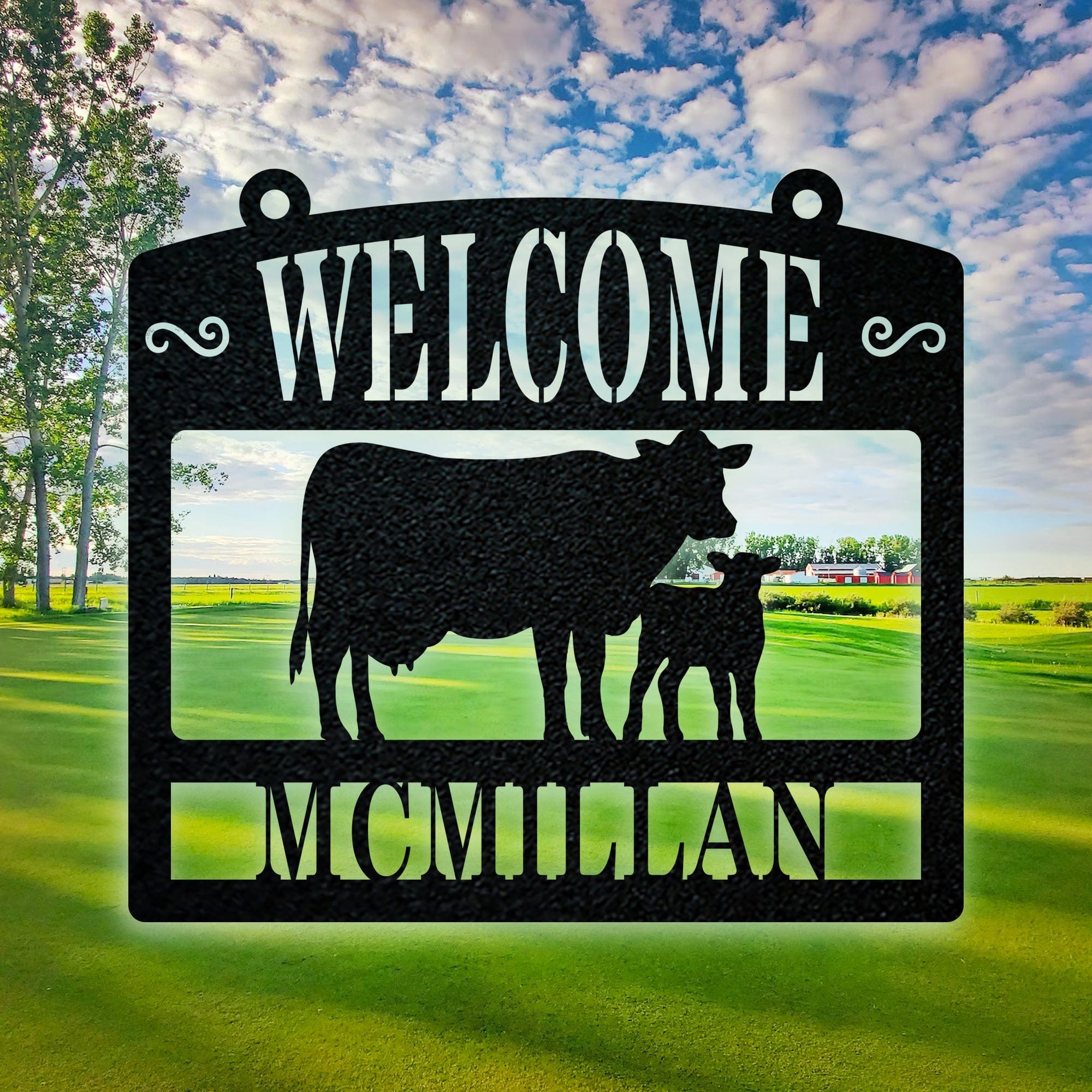 Farm & Ranch WELCOME Animals Monogram - Farm Life Edition