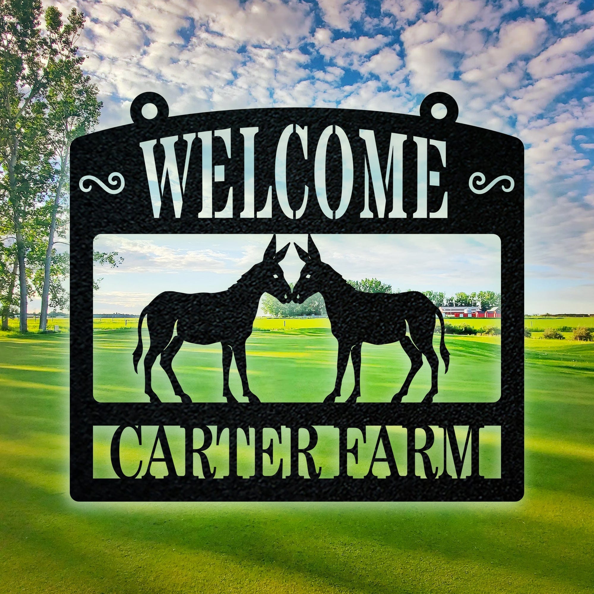 Farm & Ranch WELCOME Animals Monogram - Farm Life Edition
